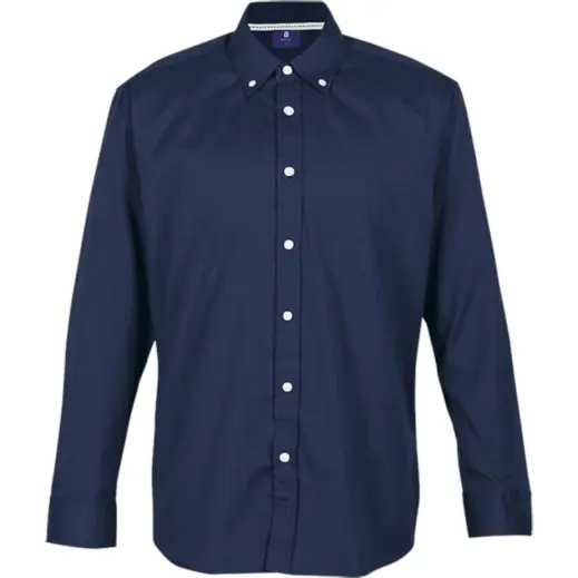 Mens Prime Cotton Lounge Long Sleeve Navy Front